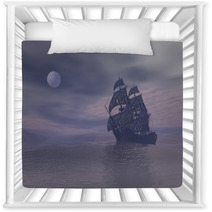 Ghost Boat By Night - 3D Render Nursery Decor 48963495
