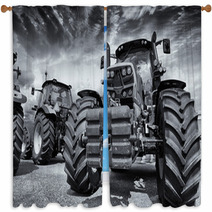 Giant Farming Tractors And Tires Window Curtains 67296959