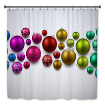 Gift Card With Colorful Christmas Balls Bath Decor 68662953