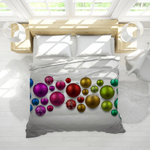 Gift Card With Colorful Christmas Balls Bedding 68662953