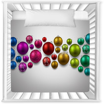 Gift Card With Colorful Christmas Balls Nursery Decor 68662953