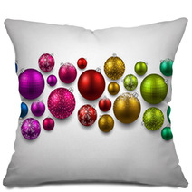 Gift Card With Colorful Christmas Balls Pillows 68662953