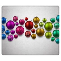Gift Card With Colorful Christmas Balls Rugs 68662953