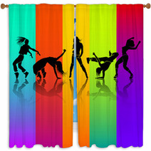 Girl Dance Window Curtains 64071347