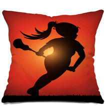 Girls Lacrosse Player Pillows 44105879