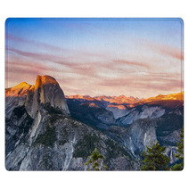 Glacier Point, Yosemite National Park At Sunset, Half Dome Rugs 63149445