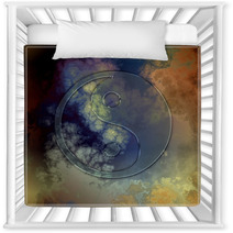 Glass Yin Yang Symbol On Abstract Background Nursery Decor 45907441