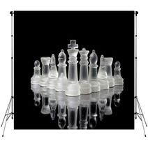 Glassy Chess Figures Backdrops 61174456