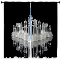Glassy Chess Figures Window Curtains 61174456