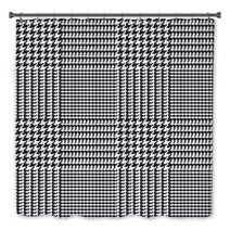 Glen Plaid Vector Pattern In Black And White Checks Classic Houndstooth Seamless Textile Print Trendy High Fashion Traditional Scottish Fabric Background Pixel Perfect Tile Swatch Included Bath Decor 192021383