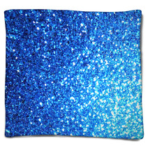 Glittering Blue Background Blankets 52845542