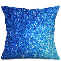 Glittering Blue Background Pillows 52845542