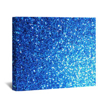 Glittering Blue Background Wall Art 52845542