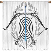 Glory Of Archery Stencil Window Curtains 57517792