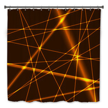 Glow Gold Lines Grid Background Bath Decor 63235189