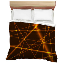 Glow Gold Lines Grid Background Bedding 63235189