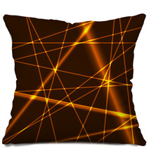 Glow Gold Lines Grid Background Pillows 63235189