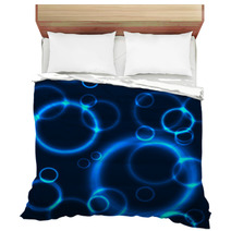 Glowing Blue Circle Bubbles Bedding 62455244