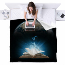 Glowing Book With Earth Blankets 52622096