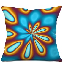 Gold & Blue Swirl Pillows 351084
