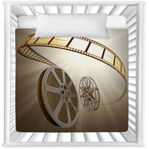 Gold Film Reel Old School Movies Nursery Decor 7341269