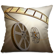 Gold Film Reel Old School Movies Pillows 7341269