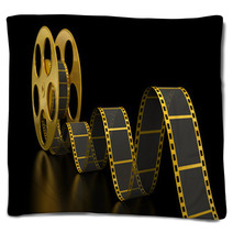 Gold Film Strip On Black Blankets 55261981