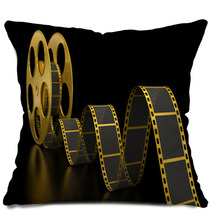 Gold Film Strip On Black Pillows 55261981