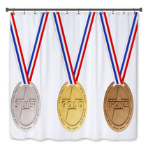 Gold, Silver And Bronze Medals Bath Decor 41737248