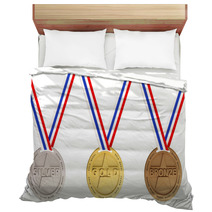 Gold, Silver And Bronze Medals Bedding 41737248