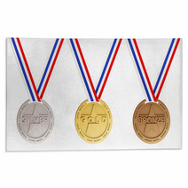 Gold, Silver And Bronze Medals Rugs 41737248