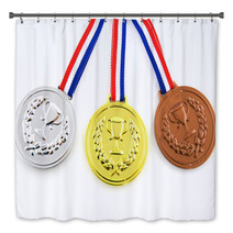 Gold Silver And Bronze Olympic Medals Bath Decor 20539092