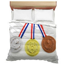 Gold Silver And Bronze Olympic Medals Bedding 20539092