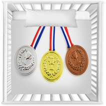 Gold Silver And Bronze Olympic Medals Nursery Decor 20539092
