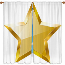 Gold Star Window Curtains 61259351