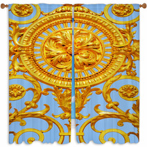 Gold Symbol Window Curtains 23992531