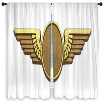 Gold Wings Window Curtains 77663018
