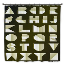 Golden Art Deco Inspired Alphabet Bath Decor 67625864