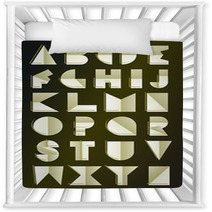 Golden Art Deco Inspired Alphabet Nursery Decor 67625864