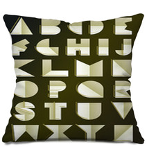 Golden Art Deco Inspired Alphabet Pillows 67625864