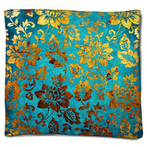 Golden -blue Vintage Background Blankets 10208186