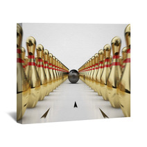 Golden Bowling Wall Art 51969823