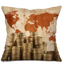 Golden Coins Stack Pillows 59468833