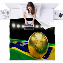 Golden Football Blankets 65506618