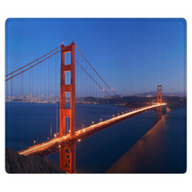 Golden Gate Bridge At Dusk Rugs 58279287