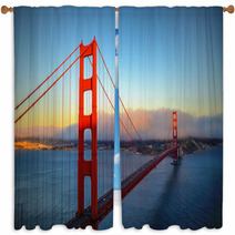 Golden Gate Bridge, California Window Curtains 71504227