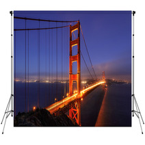 Golden Gate Bridge, Illumination, San Francisco, California, USA Backdrops 70407724
