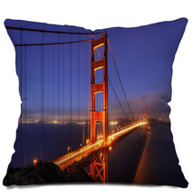 Golden Gate Bridge, Illumination, San Francisco, California, USA Pillows 70407724