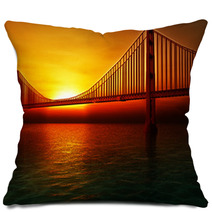 Golden Gate Bridge Illustration Pillows 53004034