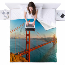 Golden Gate Bridge In San Francisco Daylight Blankets 59741022